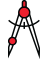 A red dot is shown on the side of a black background.