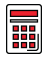 A red calculator is shown on the screen.